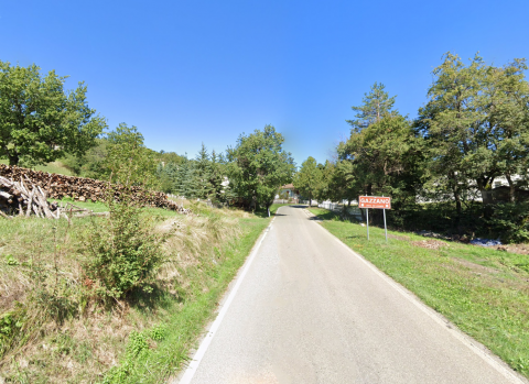 Tratto dell'Sp 61 in località Gazzano