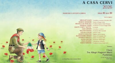 La locandina del 25 aprile 2026 a Casa Cervi