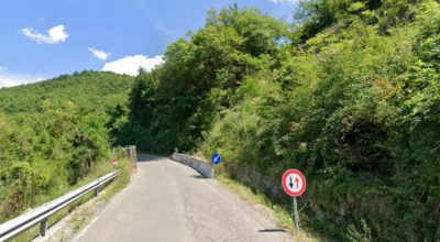 Il tratto interessato dall'intervento sulla SP 10