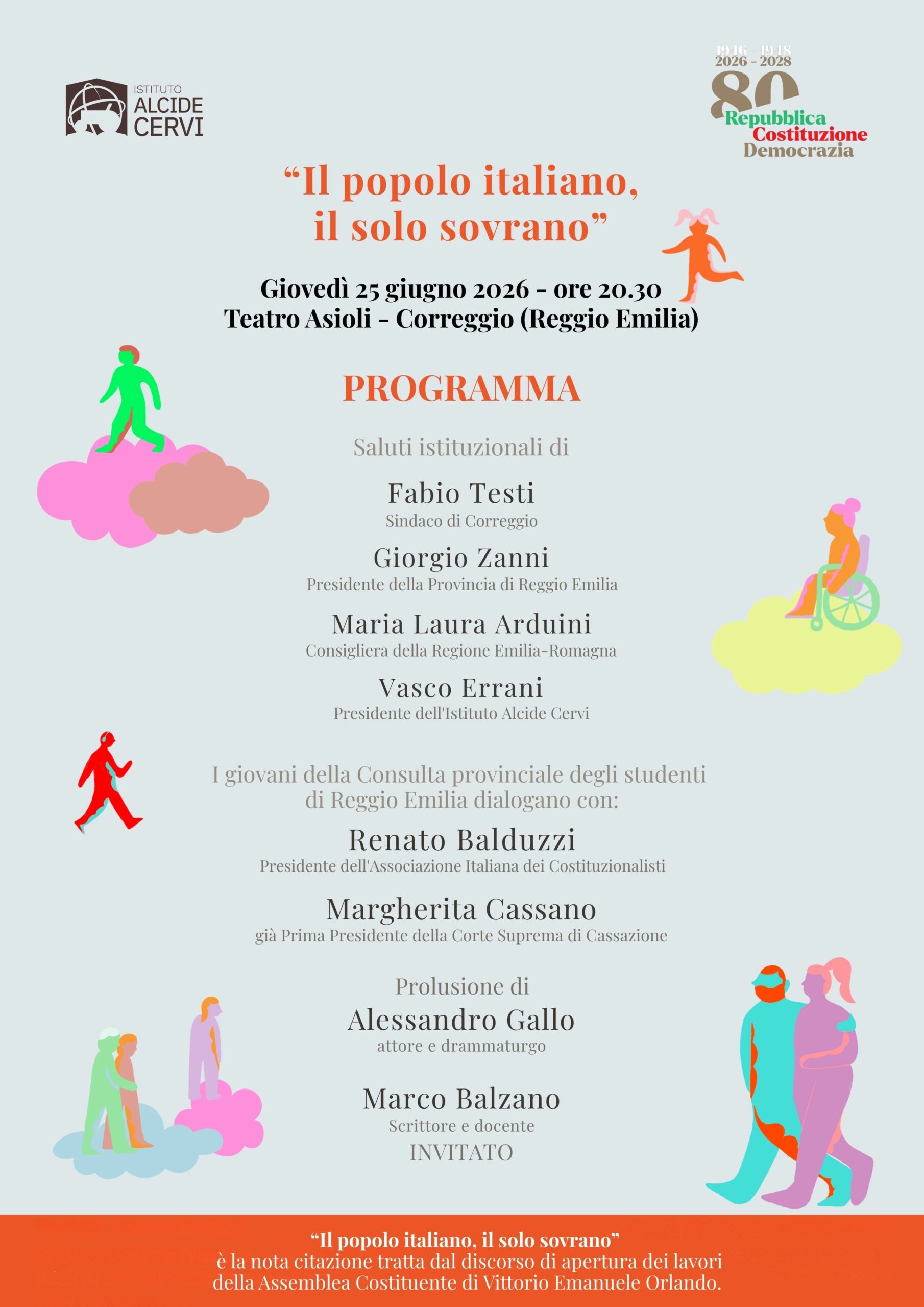 Il programma della serata