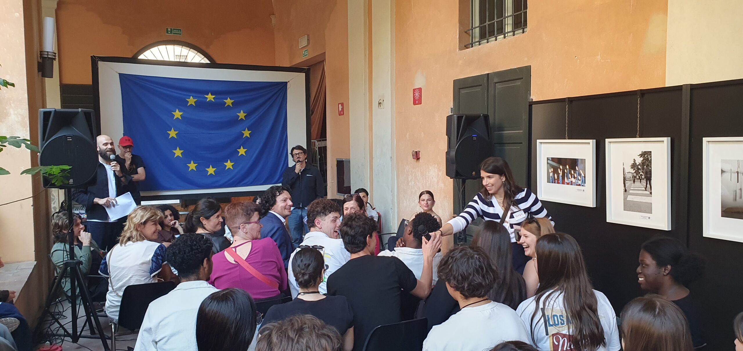 Uno scatto dell'incontro "Voice Up – Erasmus Edition"