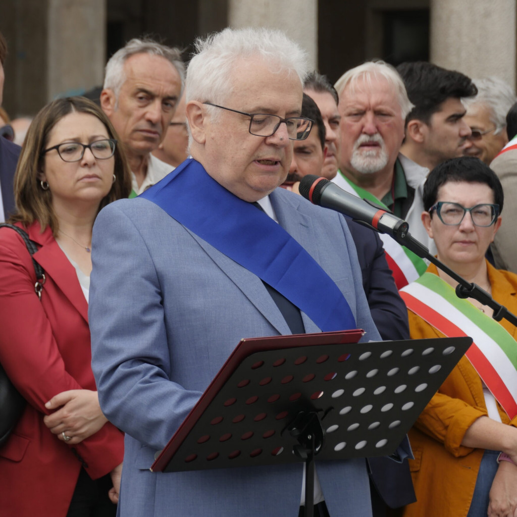 Alberto Olmi durante il suo discorso