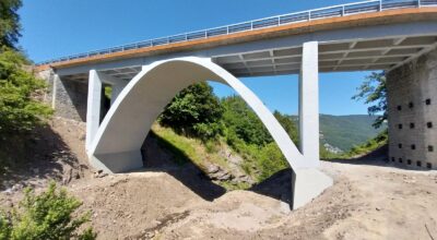Il ponte sul Rio Goredo dopo i lavori di messa in sicurezza