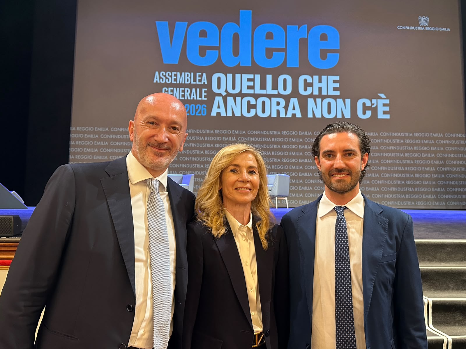 Malavolti, Anceschi e Zanni in occasione dell'Assemblea Generale di Confindustria 2026.