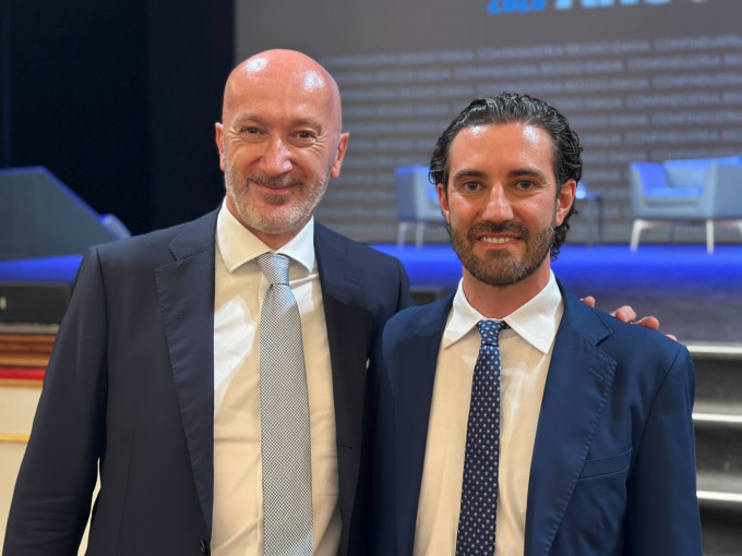 Il neo eletto Presidente Malavolti assieme al Presidente della Provincia Giorgio Zanni.