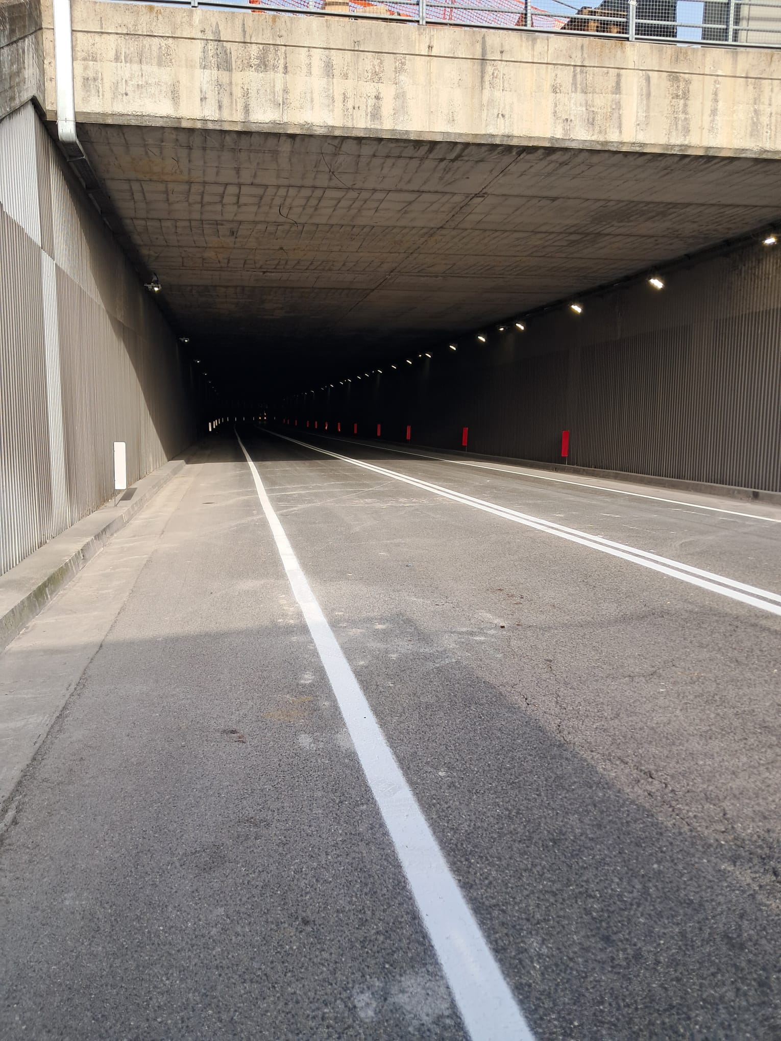 La nuova illuminazione galleria della Variante SP467R