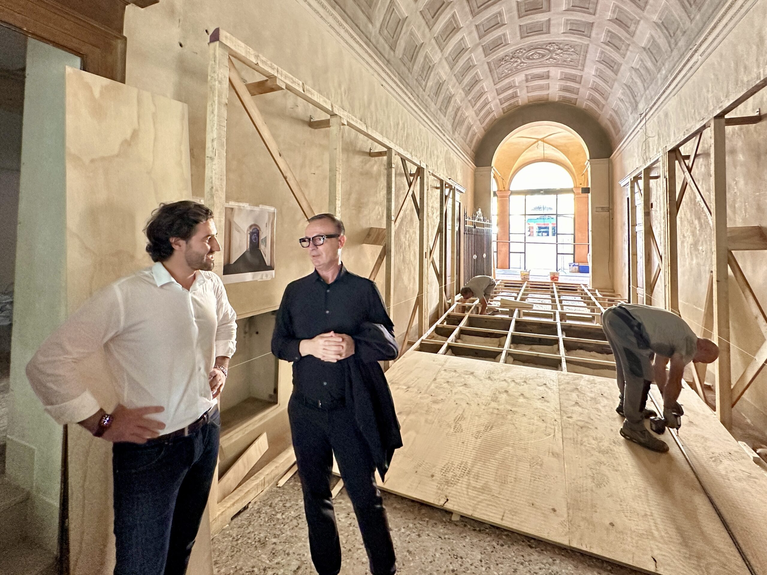 Zanni sul cantiere di Palazzo Magnani a Luglio 2026