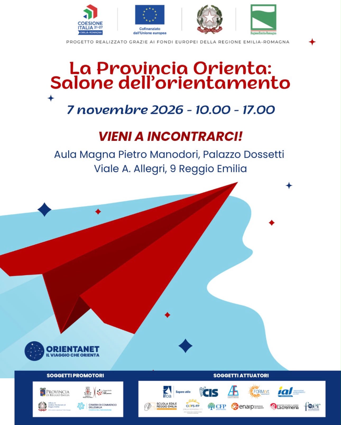 La locandina del salone dell'orientamento